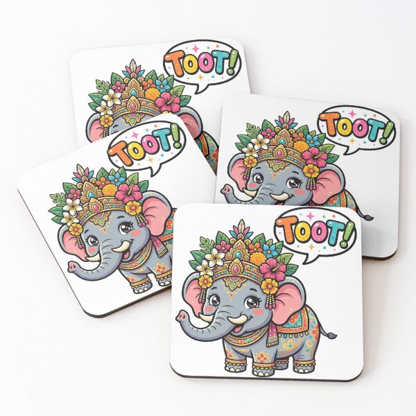 Item preview, Barong Gajah Cute Chibi Elephant Art designed and sold by DuckOddity.