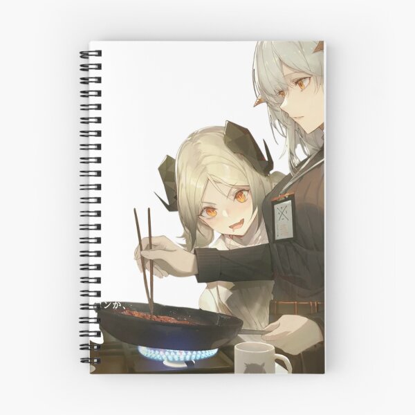 Item preview, Saria and Silence and Ifrit Cooking Breakfast Arknights designed and sold by KomiArts.
