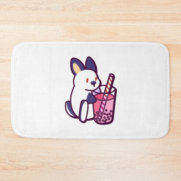 Item preview, Mona the Bunny With Pink Boba Tea– Cute Kawaii-Inspired Design designed and sold by dittoon.
