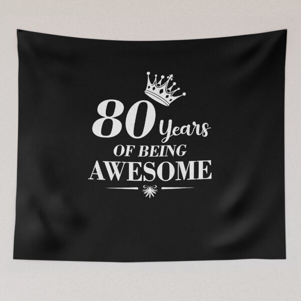 Item preview,  80th Birthday Vintage 80 Years of Being Awesome Retro Gift For Her designed and sold by FernaRoje.