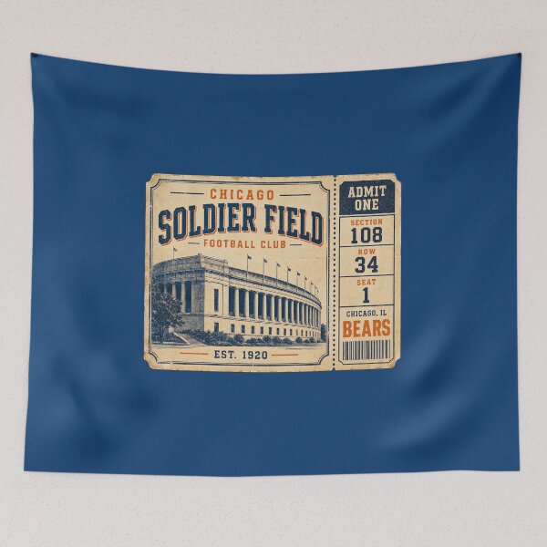 Item preview, Soldier Field Vintage Ticket Shirt Chicago Football Club Retro Stadium Design designed and sold by GhostDawgs.