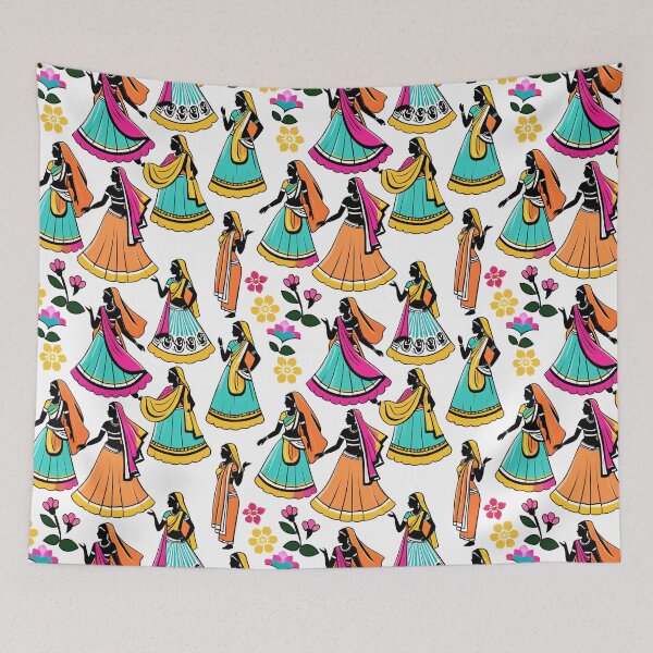 Item preview, Indian Gopis Raas Leela Artwork designed and sold by krazzyremo.