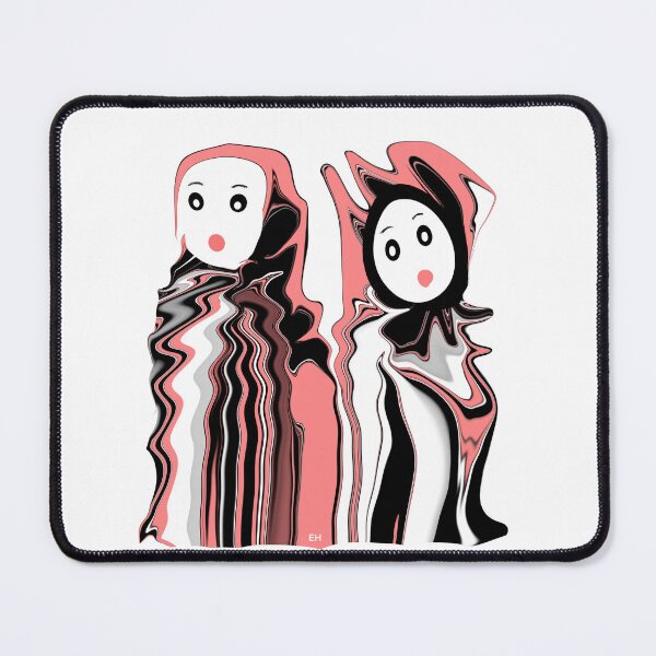 Item preview, Abstract Face Duo with Wavy Lines designed and sold by Elaine M Hayward .