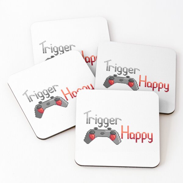 Item preview, Trigger Happy game pun designed and sold by CyberphnxArtz.