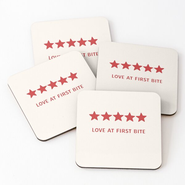 Item preview, Love At First Bite Five Stars Funny Italian Food Quote designed and sold by BeataPrint.