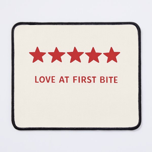 Item preview, Love At First Bite Five Stars Funny Italian Food Quote designed and sold by BeataPrint.