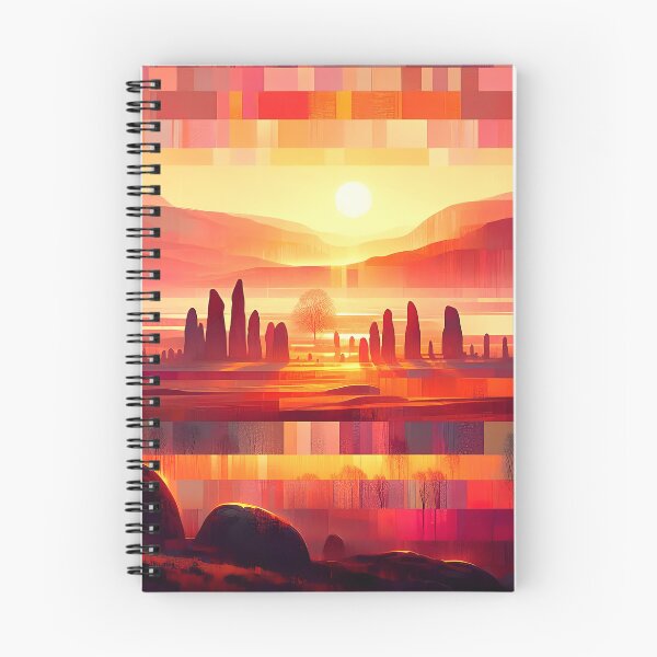 Item preview, The Red Dawn of the Elder Isles | Mythic Landscape Wall Art designed and sold by Stoneflower-Art.