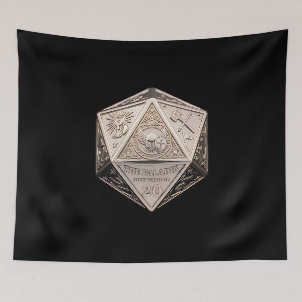 Item preview, Paladin D20 Dice RPG Holy Warrior Fantasy Art designed and sold by DeerHouse.