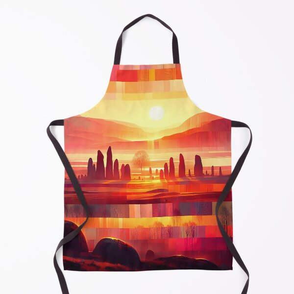 Item preview, The Red Dawn of the Elder Isles | Mythic Landscape Wall Art designed and sold by Stoneflower-Art.