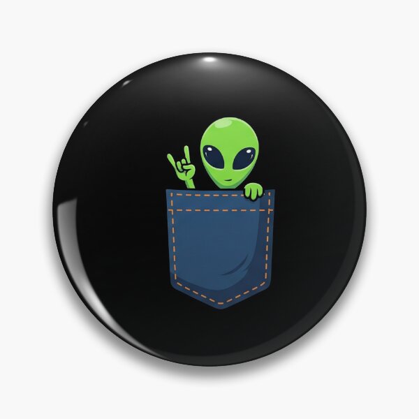 Item preview, Cute Pocket Alien Peace Sign Graphic designed and sold by TeNovaStudio.