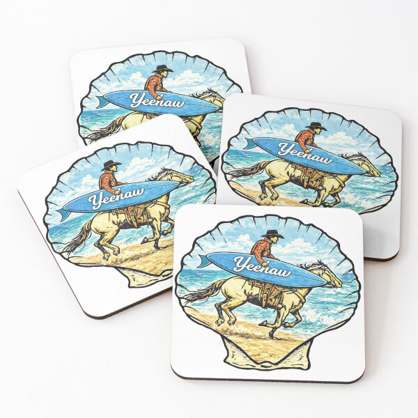 Item preview, Yeehaw - Cowboy Surf Sticker designed and sold by yunamaliskova.