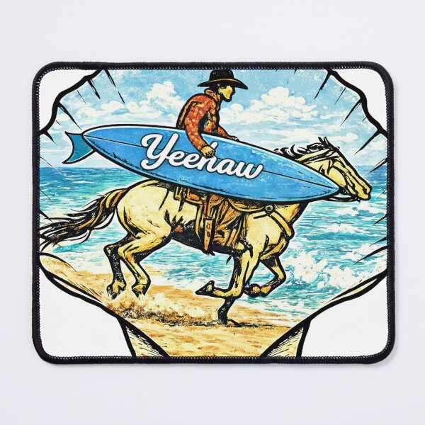 Item preview, Yeehaw - Cowboy Surf Sticker designed and sold by yunamaliskova.
