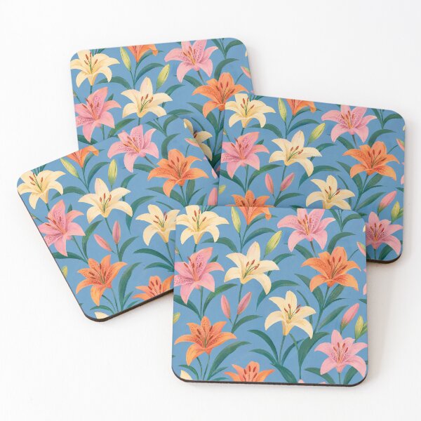 Item preview, Blue Lily Floral Pattern | Elegant Botanical Surface Design designed and sold by Islabonita..