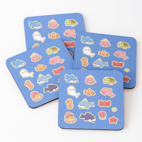 Item preview, Kawaii Ocean Friends Sticker Pack designed and sold by TheRightNotes.