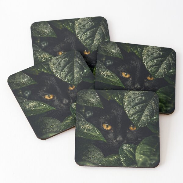 Item preview, Mystical Black Cat Hidden in Emerald Foliage designed and sold by Pure Craft.