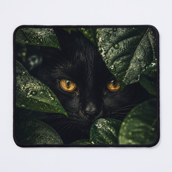 Item preview, Mystical Black Cat Hidden in Emerald Foliage designed and sold by Rohan132.