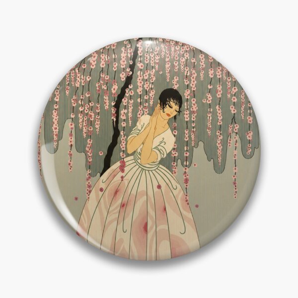 Item preview, Blossom Umbrella by Erte - Art Nouveau Cherry Blossom Illustration for Cottagecore Decor Lovers designed and sold by RickE.