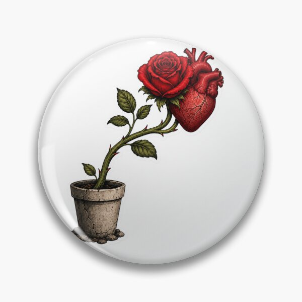 Item preview, Anatomical Heart Rose Flower Surreal Art designed and sold by VØRX.