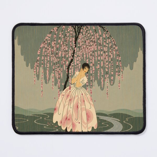 Item preview, Blossom Umbrella by Erte - Art Nouveau Cherry Blossom Illustration for Cottagecore Decor Lovers designed and sold by RickE.