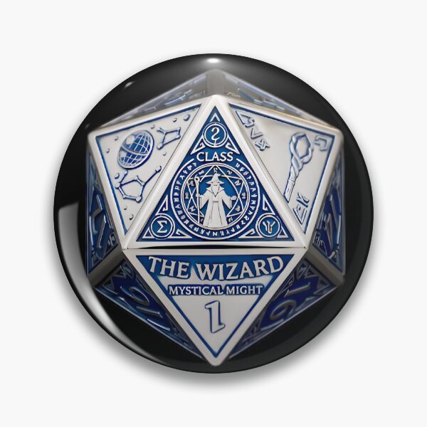 Item preview, Wizard D20 Dice RPG Mystical Might Fantasy Art designed and sold by DeerHouse.