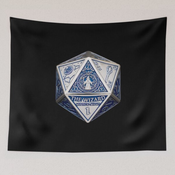 Item preview, Wizard D20 Dice RPG Mystical Might Fantasy Art designed and sold by DeerHouse.
