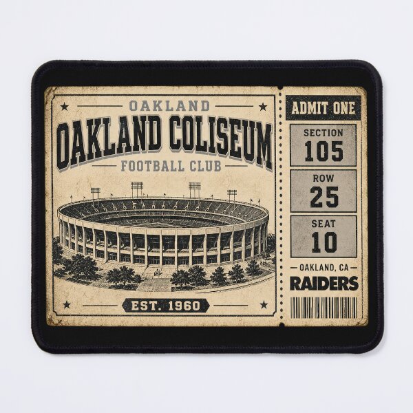 Item preview, Oakland Coliseum Football Club Vintage Ticket Shirt Oakland Retro Stadium Tee designed and sold by GhostDawgs.