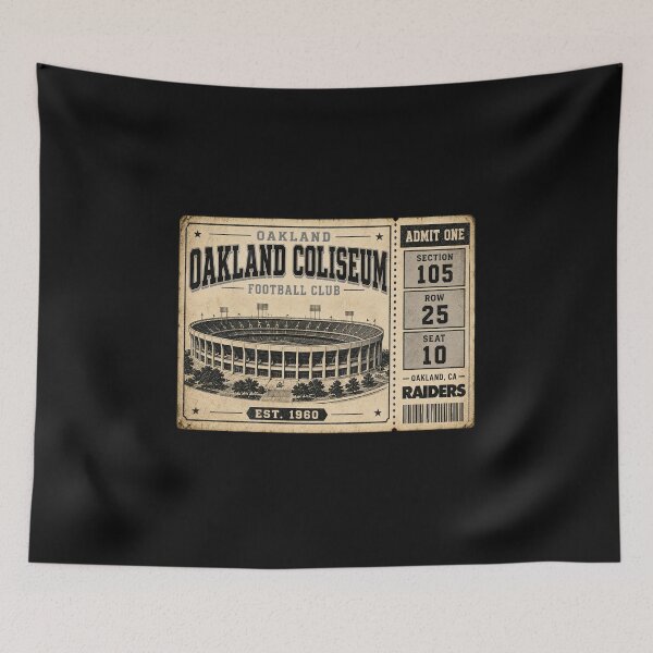 Item preview, Oakland Coliseum Football Club Vintage Ticket Shirt Oakland Retro Stadium Tee designed and sold by GhostDawgs.