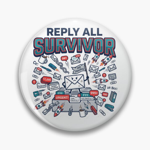 Item preview, Reply All Survivor Funny Office Humor Design designed and sold by Pixel Analytics.