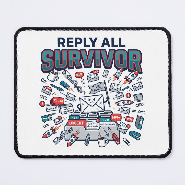 Item preview, Reply All Survivor Funny Office Humor Design designed and sold by Pixel Analytics.