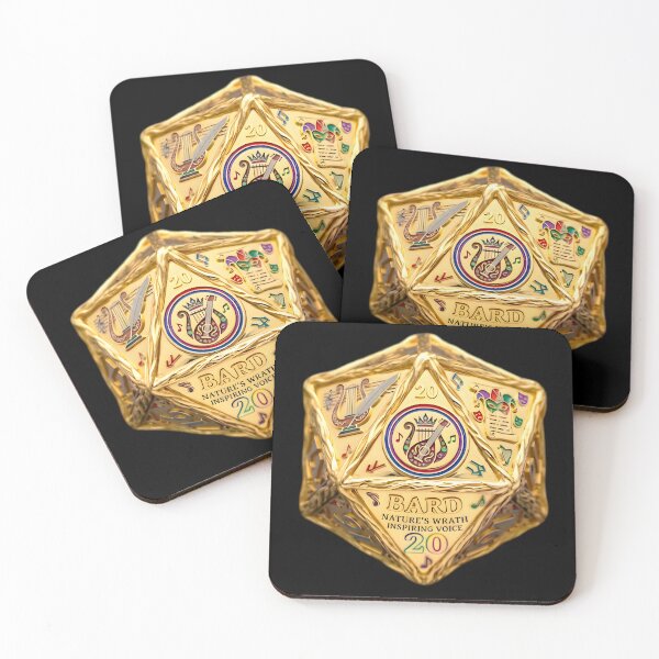 Item preview, Bard D20 Dice RPG Inspiring Voice Fantasy Art designed and sold by DeerHouse.