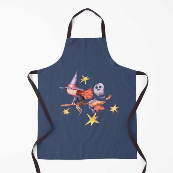 Item preview, Cute Witch Flying on Broom Watercolor Illustration designed and sold by SashaZinch.