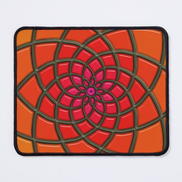 Item preview, Orange Floral Geometric Pattern designed and sold by EsmArtUniverse.