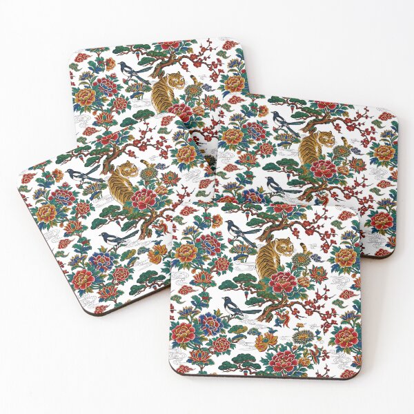 Item preview, Korean Magpie Tiger Pattern Design | Playful Minhwa Inspired Patterns designed and sold by K-Tradition.