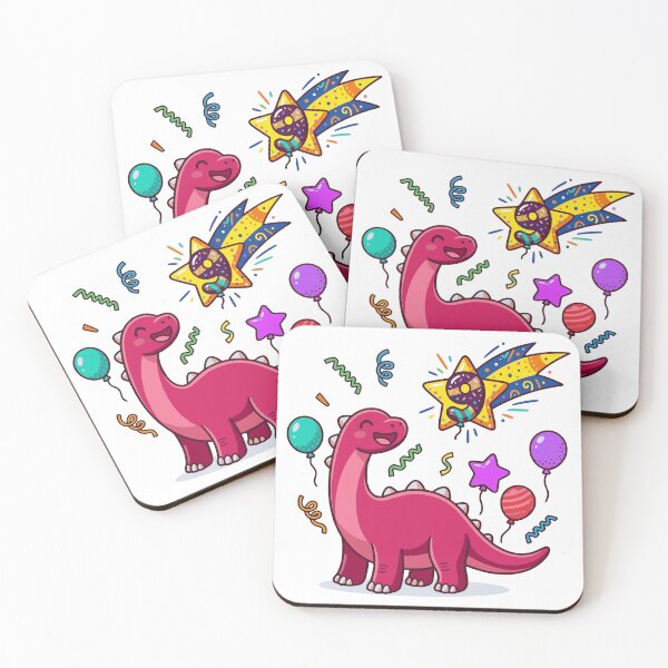 Item preview, Nine saurus birthday pink long neck  designed and sold by Tronstell.