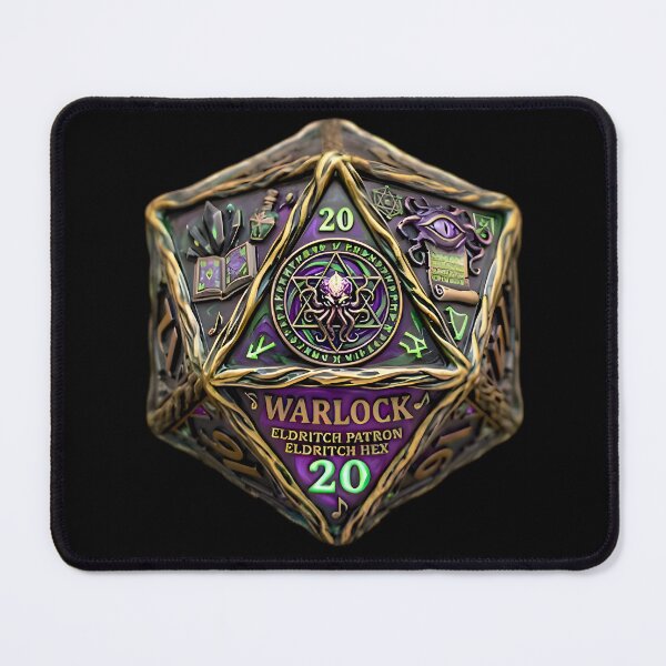 Item preview, Warlock D20 Dice RPG Eldritch Patron Fantasy Art designed and sold by DeerHouse.