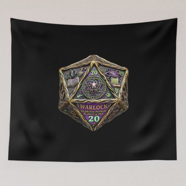 Item preview, Warlock D20 Dice RPG Eldritch Patron Fantasy Art designed and sold by DeerHouse.
