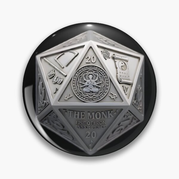 Item preview, Monk D20 Dice RPG Inner Peace Fantasy Art designed and sold by DeerHouse.