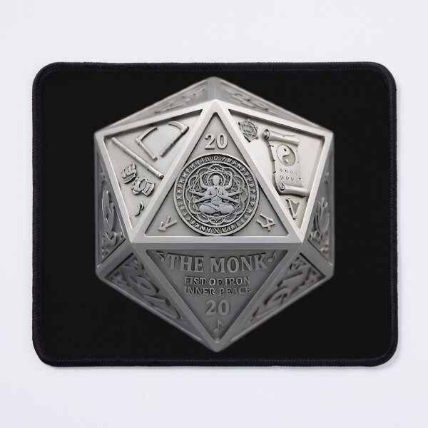 Item preview, Monk D20 Dice RPG Inner Peace Fantasy Art designed and sold by DeerHouse.