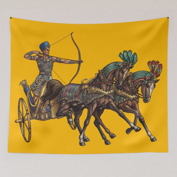 Item preview, Ancient Egyptian Chariot Warrior Archer – Pharaoh Battle Art Illustration designed and sold by Queen Cleopatra.