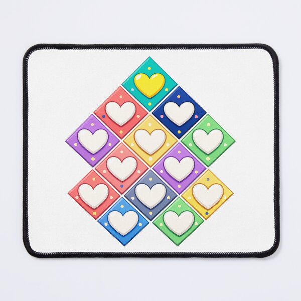 Item preview, Colorful Game Heart Sticker – Rainbow Tile Grid designed and sold by SoftSproutstu.