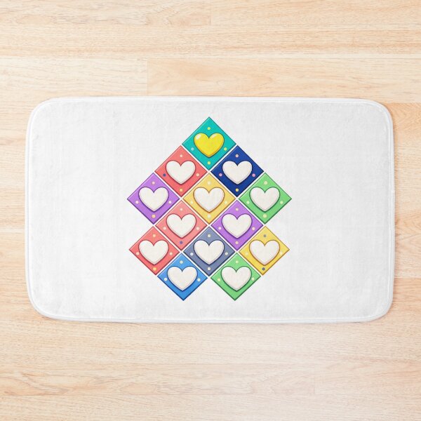 Item preview, Colorful Game Heart Sticker – Rainbow Tile Grid designed and sold by SoftSproutstu.