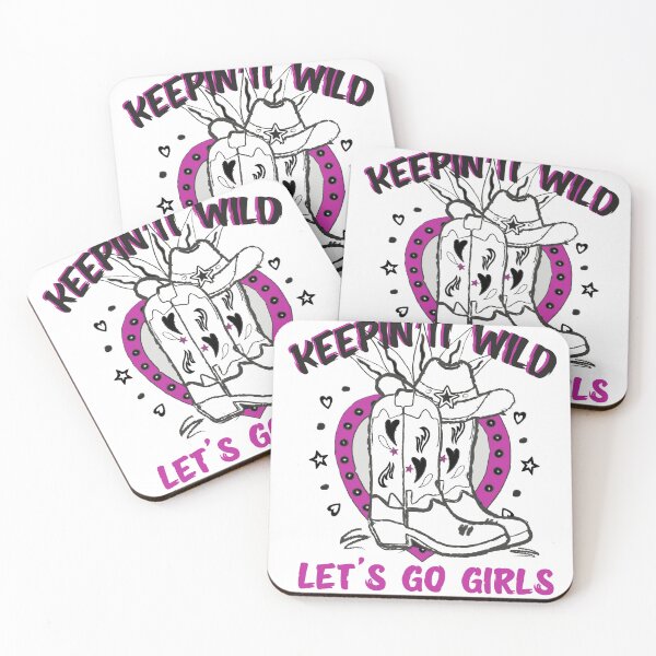 Item preview, Keepin It Wild Let's Go Girls Cowboy Boots Western T-Shirt designed and sold by Atique Creations.