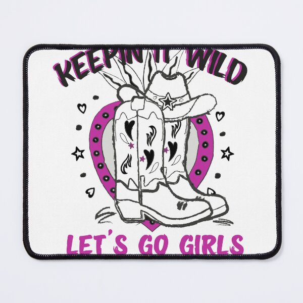 Item preview, Keepin It Wild Let's Go Girls Cowboy Boots Western T-Shirt designed and sold by Atique Creations.