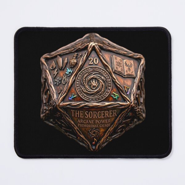 Item preview, Sorcerer D20 Dice RPG Arcane Power Fantasy Art designed and sold by DeerHouse.