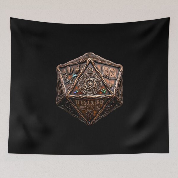 Item preview, Sorcerer D20 Dice RPG Arcane Power Fantasy Art designed and sold by DeerHouse.