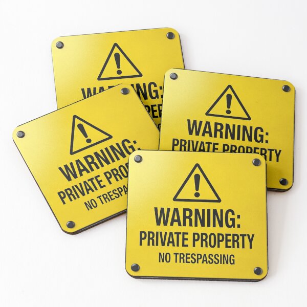 Item preview, WARNING: PRIVATE PROPERTY designed and sold by Beluga Cat.