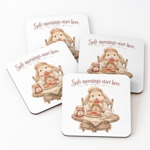 Item preview, Soft Mornings Start Here Cute Bunny Jam Toast Breakfast designed and sold by AQUILAKREO.