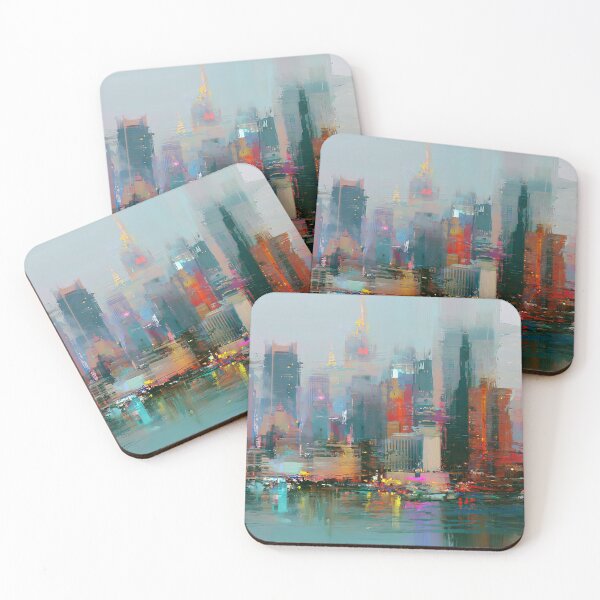 Item preview, Abstract City Skyline Artwork designed and sold by davidelder.