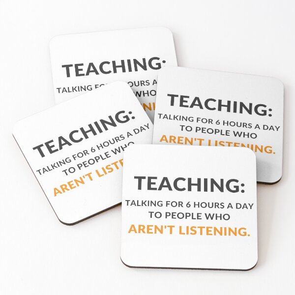 Item preview, Talking 6 Hours A Day To People Who Aren't Listening - Funny Teacher designed and sold by OpenKeyCreate.