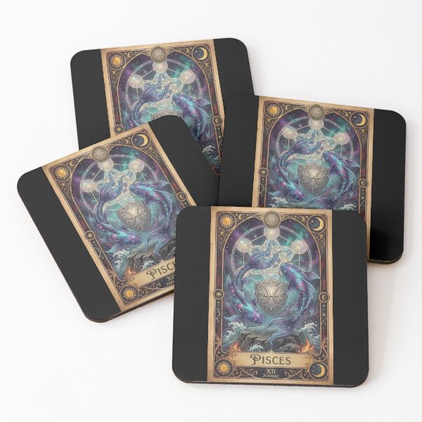 Item preview, Pisces Zodiac Tarot Card Vintage Fantasy Art designed and sold by DeerHouse.